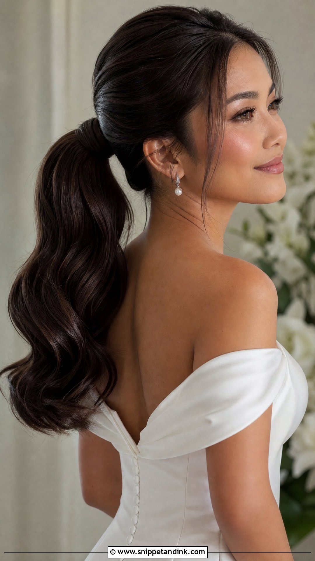 Asian Wedding Ponytail - Snippet and Ink - 15 Asian Hair Wedding Hairstyles