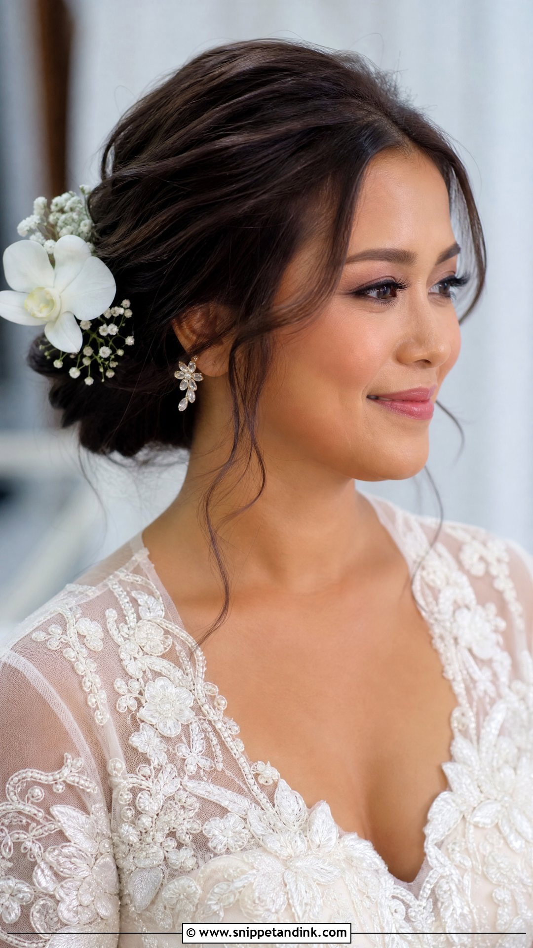 Asian Wedding Updo With Flowers - Snippet and Ink - 15 Asian Wedding Hair Updo Ideas