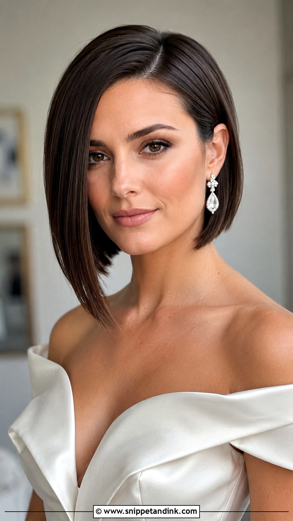 Asymmetrical Bob Wedding Haircut - Snippet and Ink - 20 Haircut for Wedding for Women Ideas