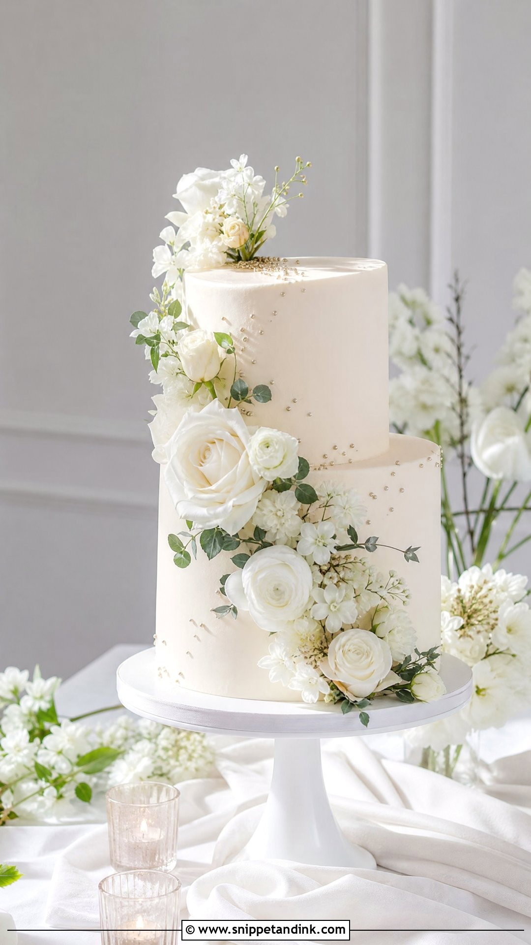 Asymmetrical Wedding Cake - Snippet and Ink - 35 Wedding Cake Designs