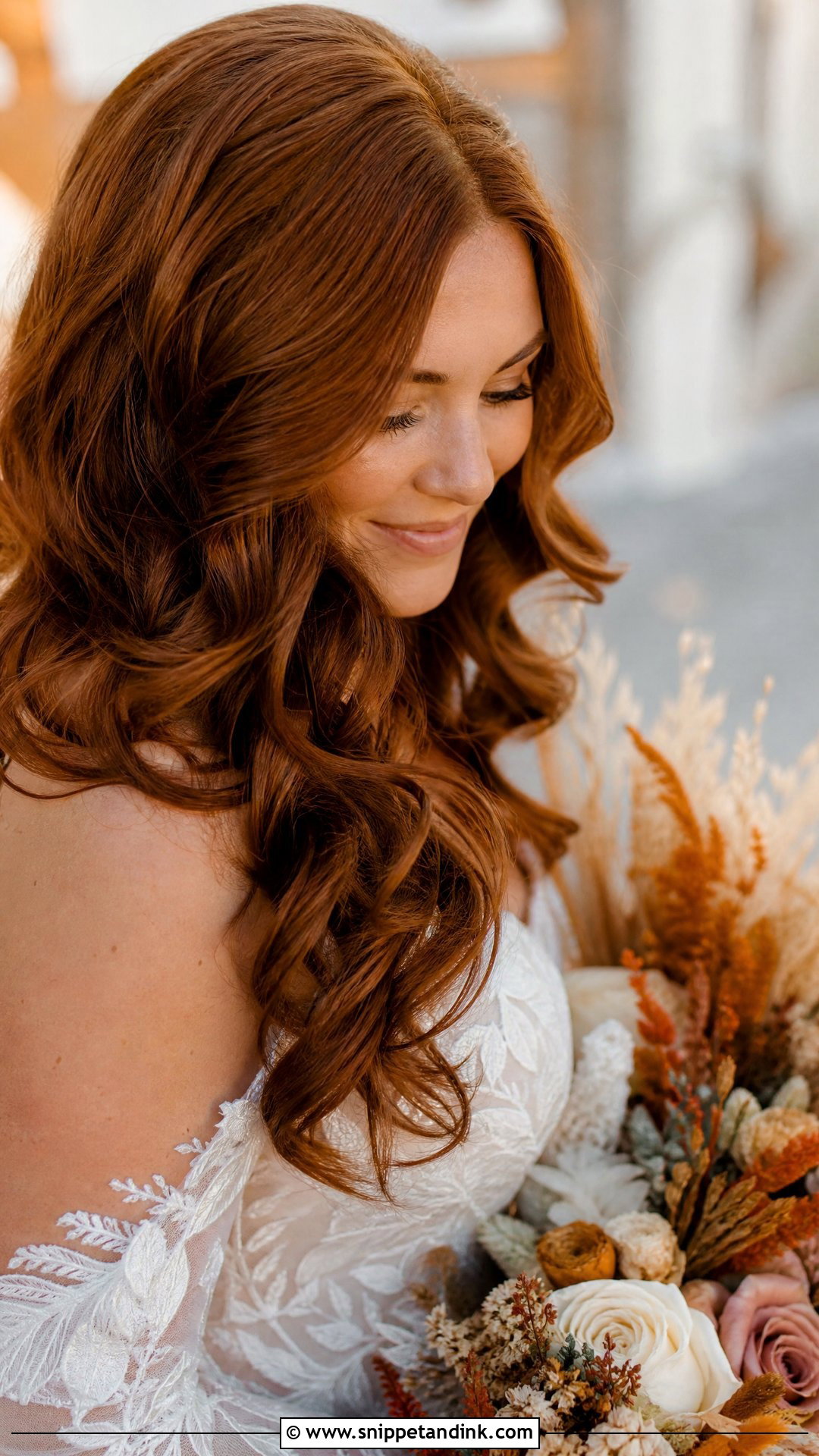 Auburn Curls for a Fall Wedding - Snippet and Ink - 20 Bridal Curls Down