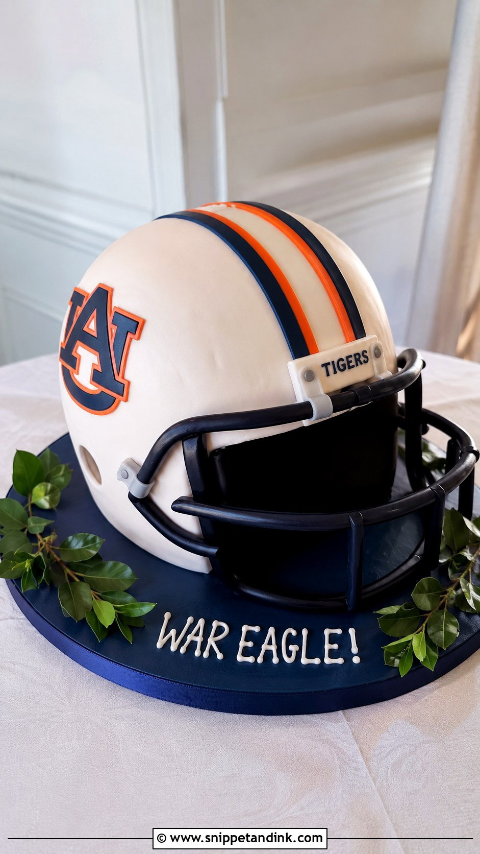 Auburn Football Helmet Groom Cake - Snippet and Ink - 20 Auburn Wedding Groom Cake Ideas
