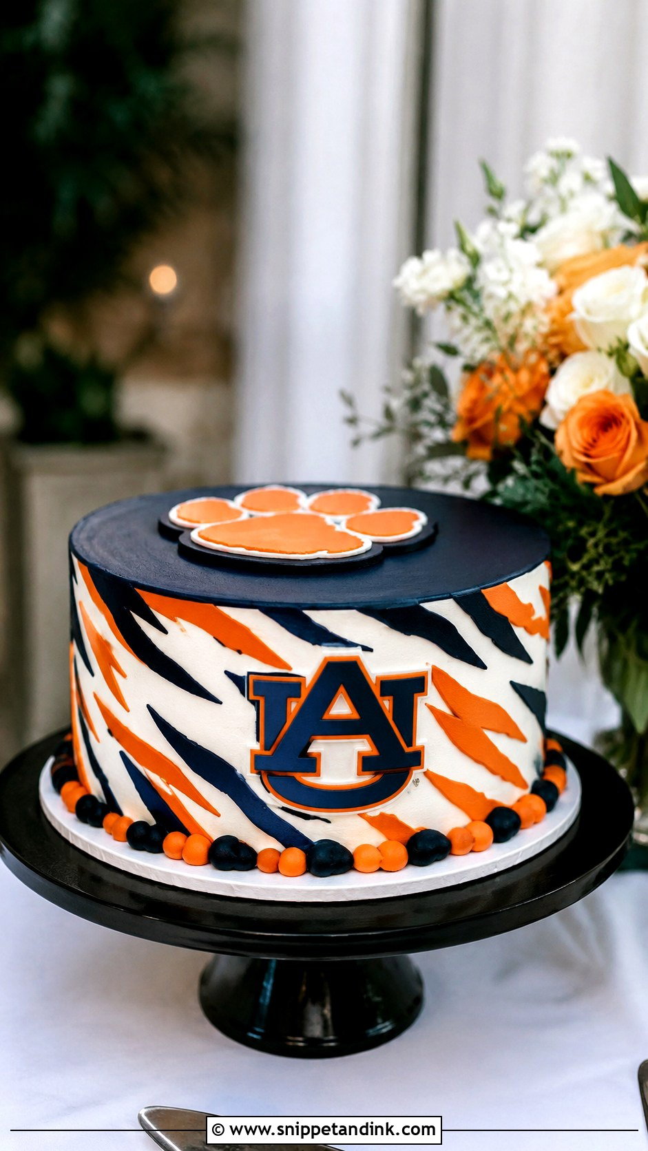 Auburn Tigers Groom Cake - Snippet and Ink - 20 Auburn Wedding Groom Cake Ideas