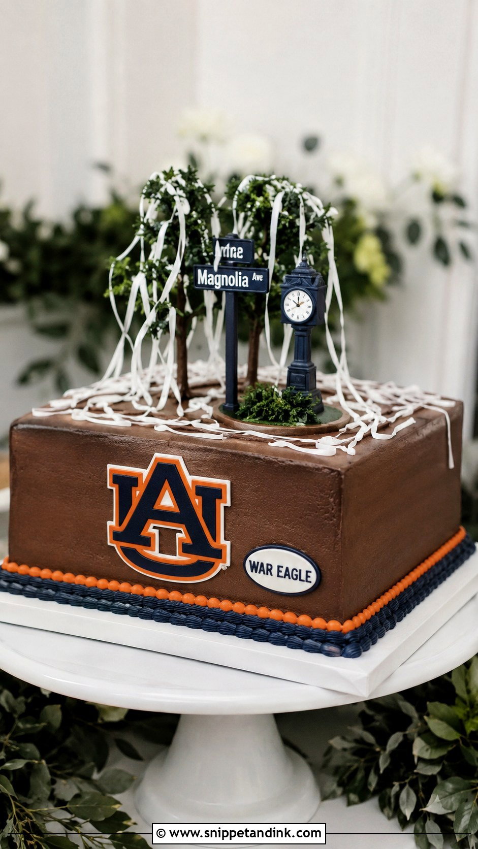 Auburn Toomers Corner Groom Cake - Snippet and Ink - 20 Auburn Wedding Groom Cake Ideas