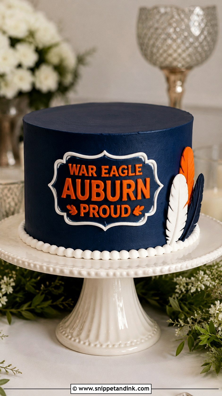 Auburn War Eagle Groom Cake - Snippet and Ink - 20 Auburn Wedding Groom Cake Ideas