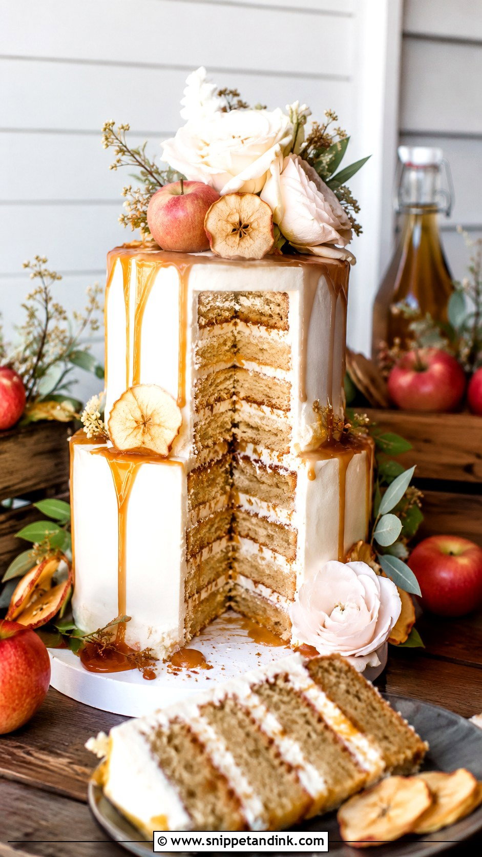Autumn Wedding Cake With Apple Cider Flavor - Snippet and Ink - 20 Autumn Wedding Cake Ideas