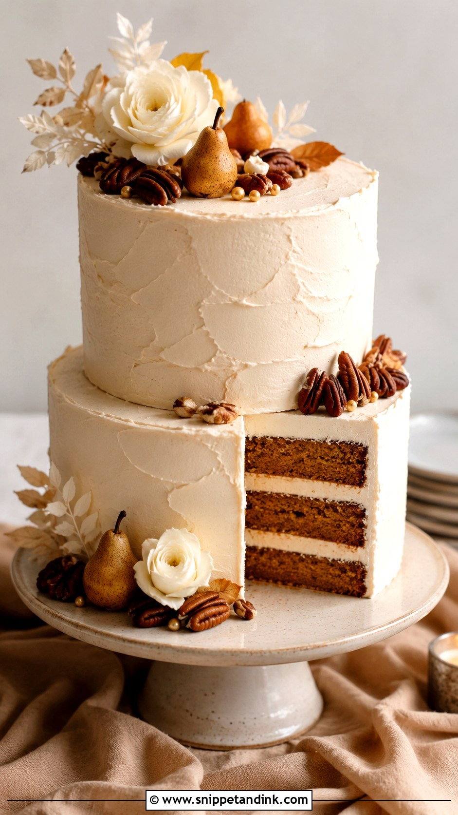 Autumn Wedding Cake With Maple Buttercream - Snippet and Ink - 20 Autumn Wedding Cake Ideas