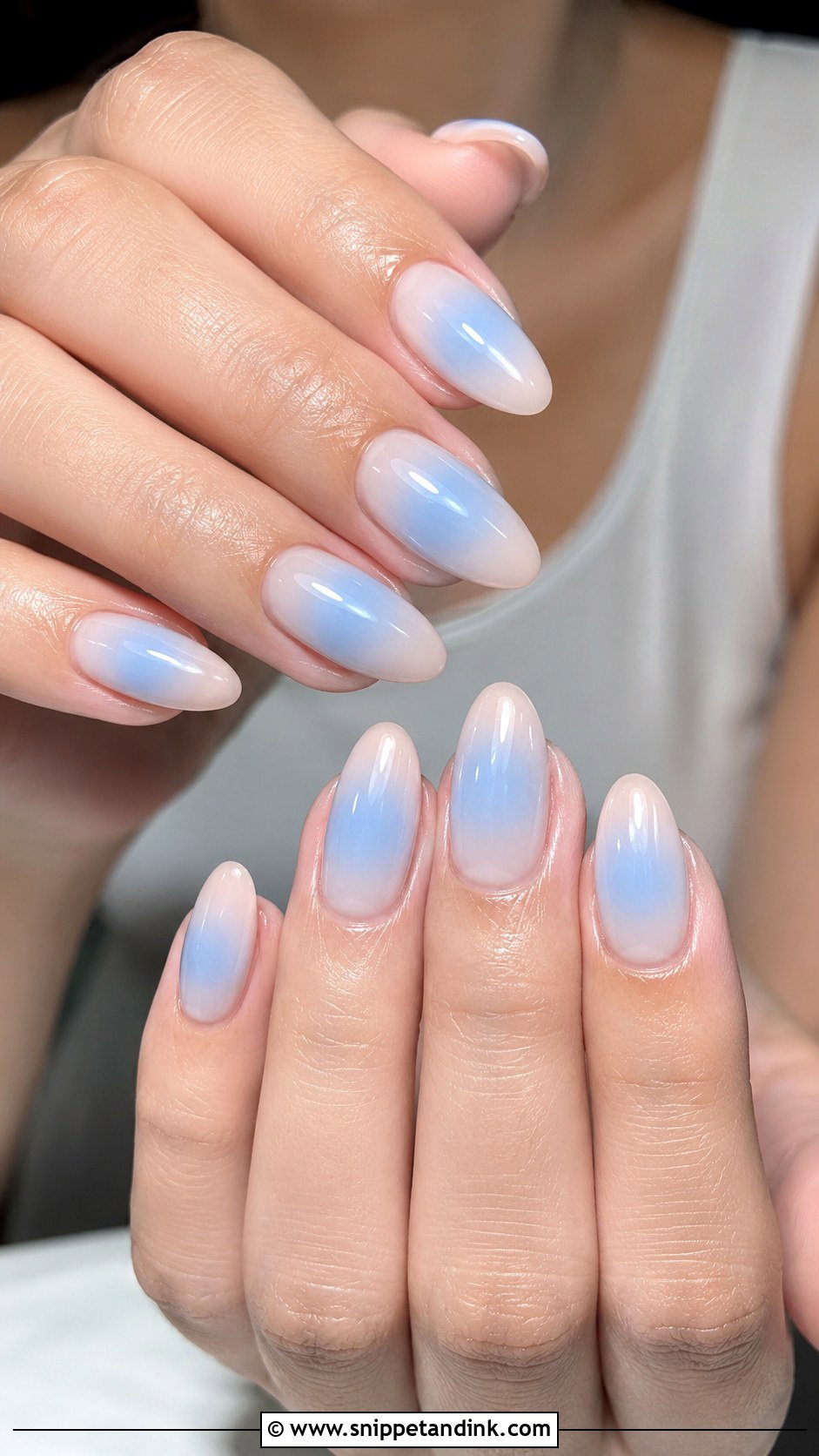 Baby Blue Aura Wedding Nails - Snippet and Ink - 20 Baby Blue Wedding Nails