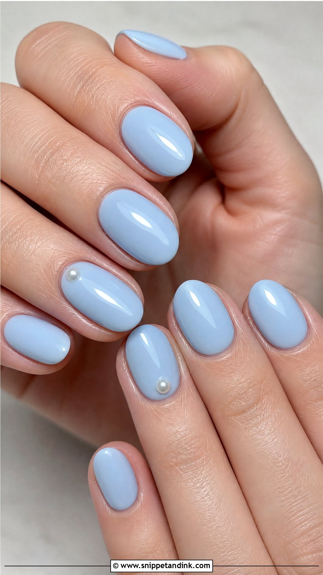 Baby Blue Bridal Nails - Snippet and Ink - 25 Blue Bridal Nails