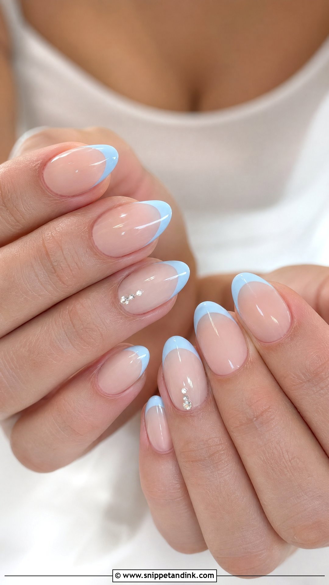 Baby Blue Bridesmaid Nails - Snippet and Ink - 20 Cute Bridesmaid Wedding Nails