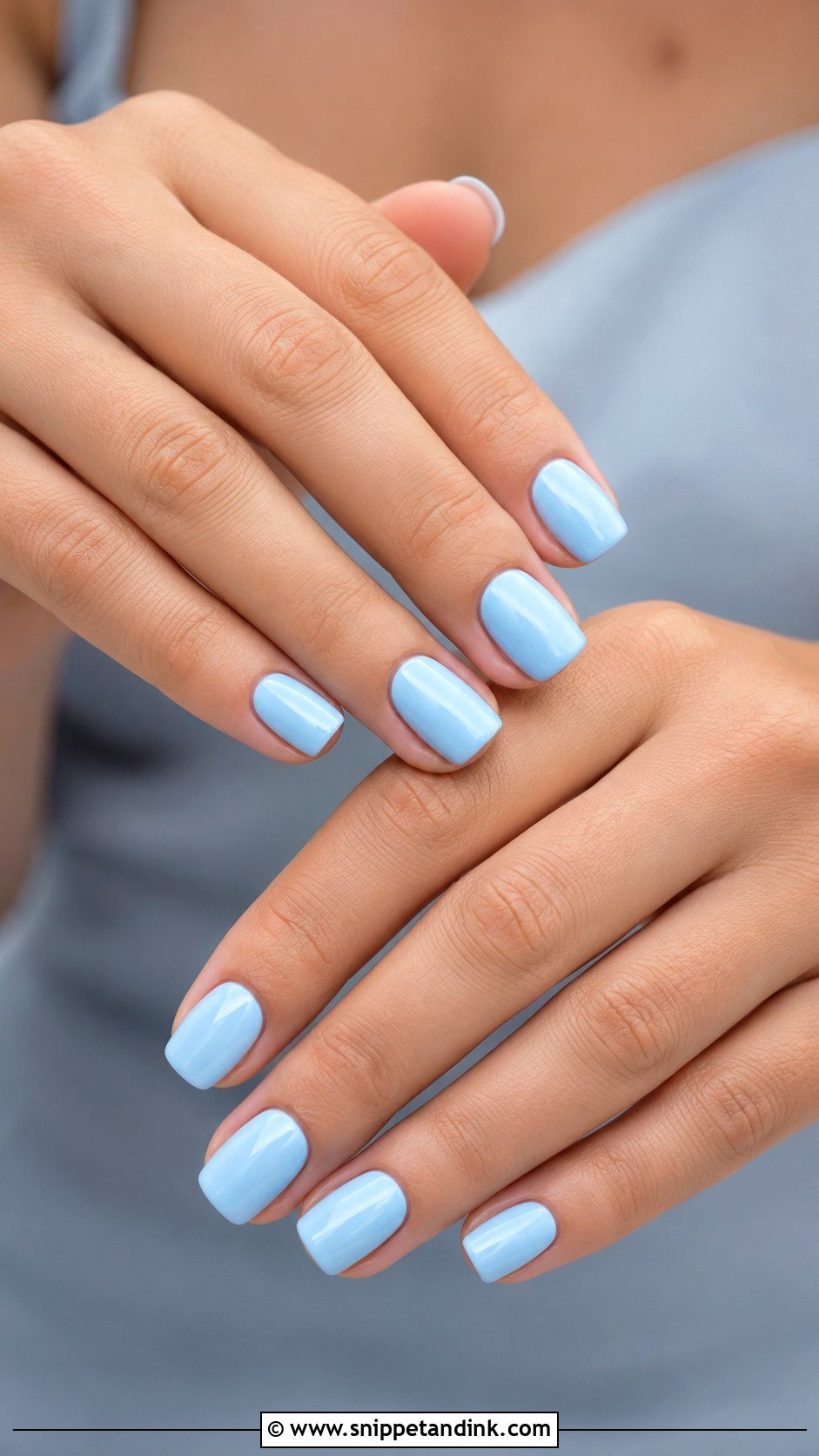 Baby Blue Bridesmaid Nails - Snippet and Ink - 20 Summer Bridesmaid Nails