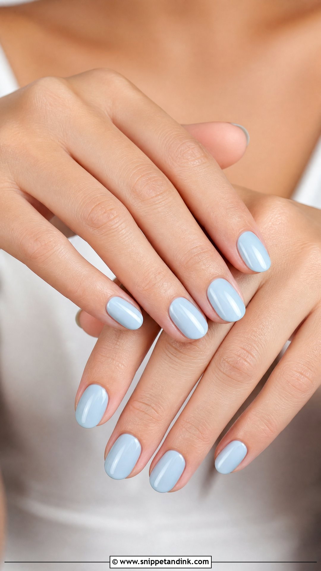 Baby Blue Bridesmaid Nails - Snippet and Ink - 20 Wedding Day Nails for Bridesmaids