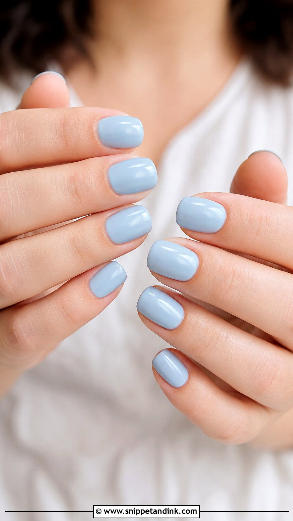 Baby Blue Bridesmaid Nails - Snippet and Ink - 20 Bridesmaid Nail Designs