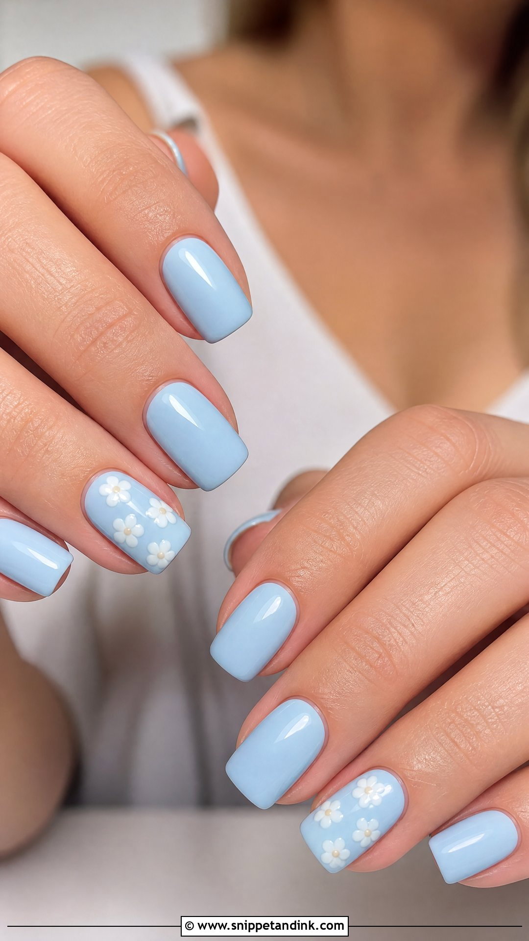 Baby Blue Engagement Nails - Snippet and Ink - 25 Fun Engagement Nails