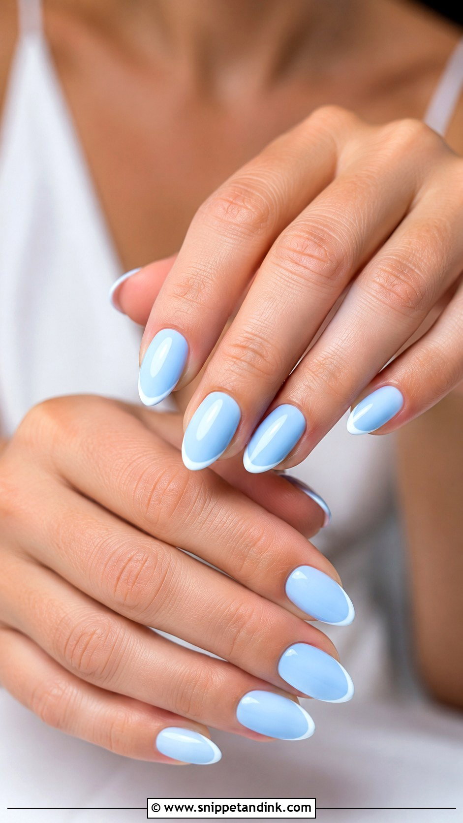 Baby Blue Maid Of Honor Nails - Snippet and Ink - 20 Maid of Honor Nails Ideas Wedding Day
