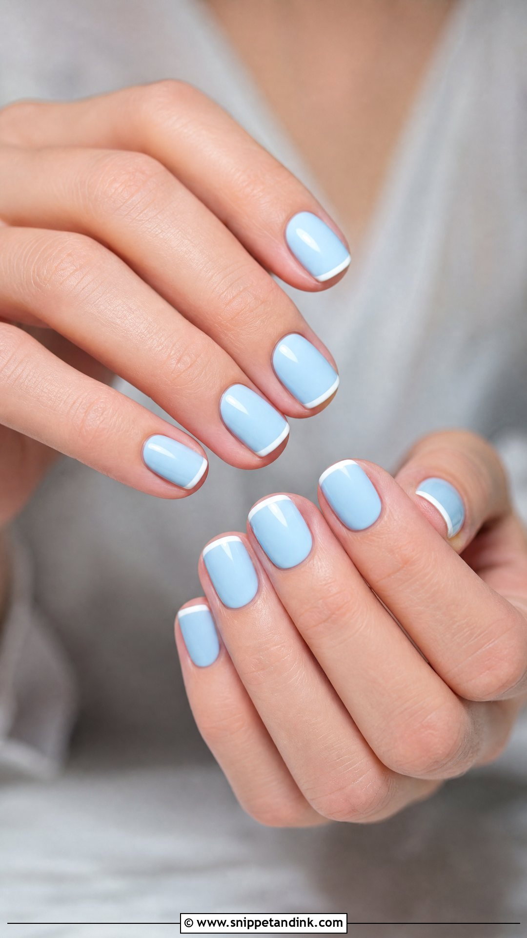 Baby Blue Spring Wedding Nails - Snippet and Ink - 25 Spring Wedding Nails