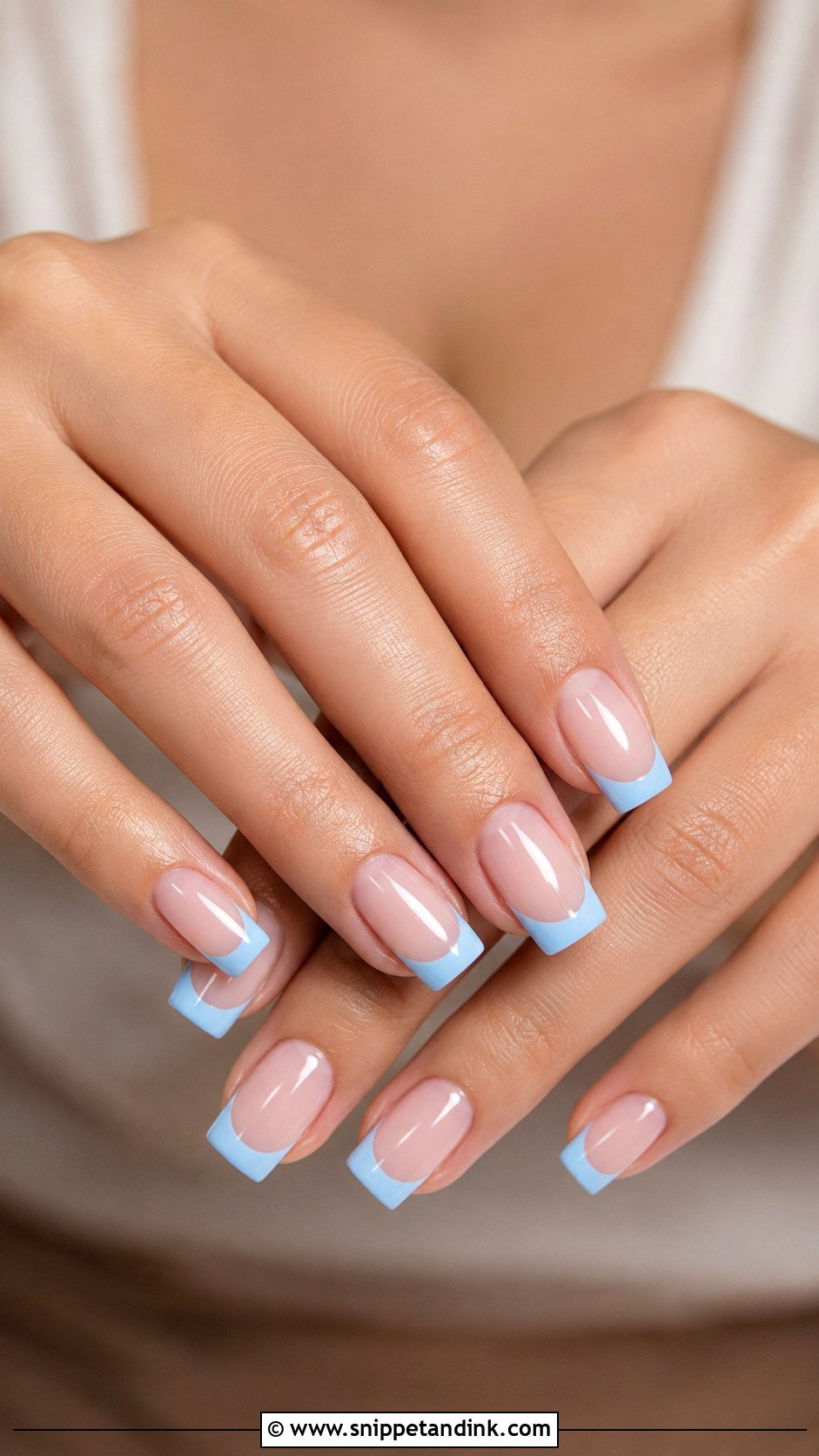 Baby Blue Square Wedding Nails - Snippet and Ink - 20 Baby Blue Wedding Nails