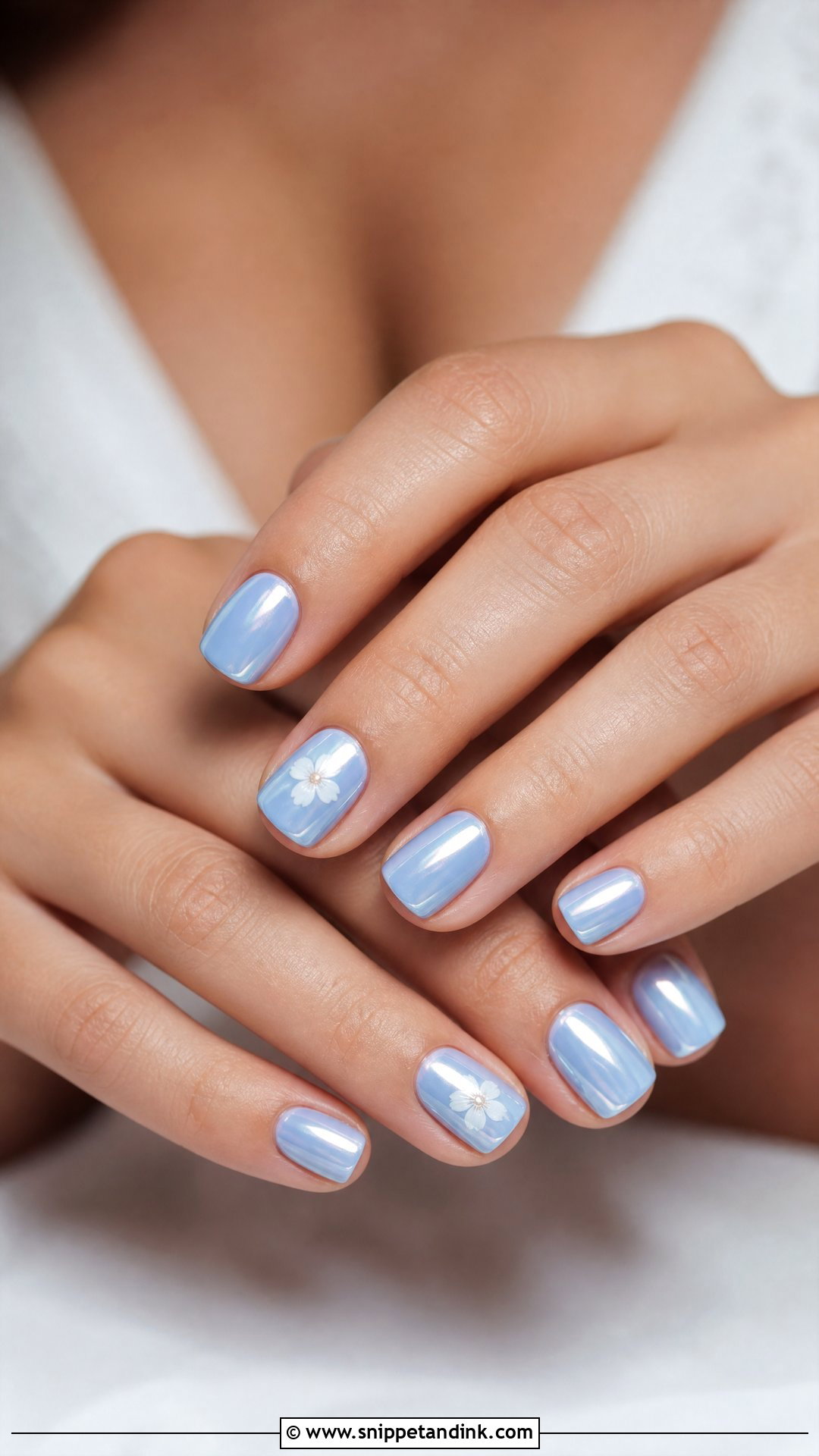 Baby Blue Summer Wedding Nails - Snippet and Ink - 25 Summer Wedding Nails