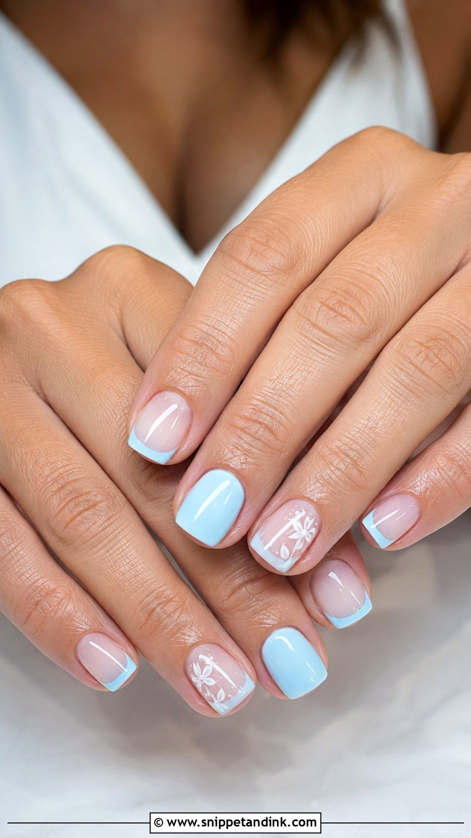 Baby Blue Wedding Nails - Snippet and Ink - 20 Garden Wedding Nails