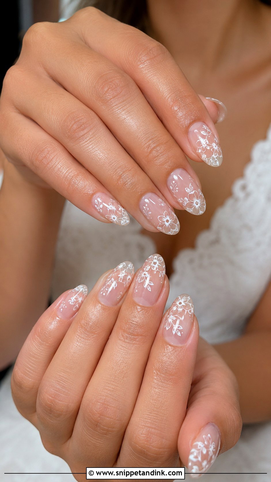 Baby Boomer Acrylic Bridesmaid Nails - Snippet and Ink - 20 Acrylic Bridesmaid Wedding Nails