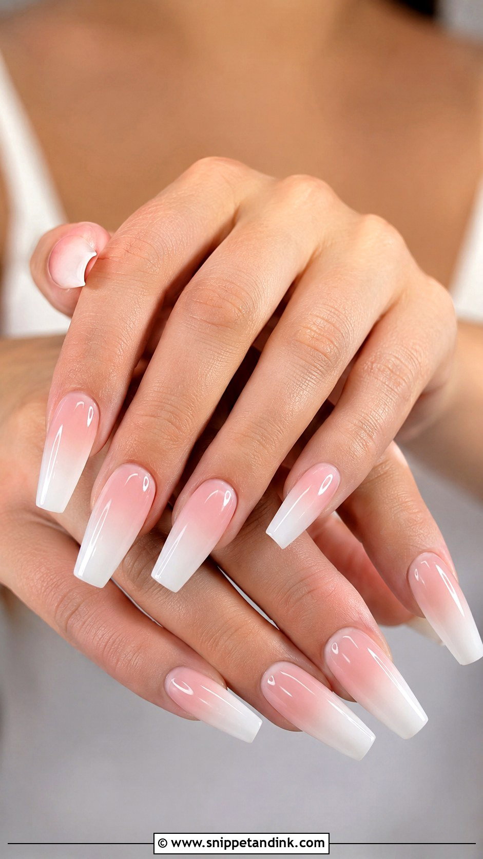Baby Boomer Acrylic Nails For Bride - Snippet and Ink - 20 Acrylic Nails for the Bride Wedding