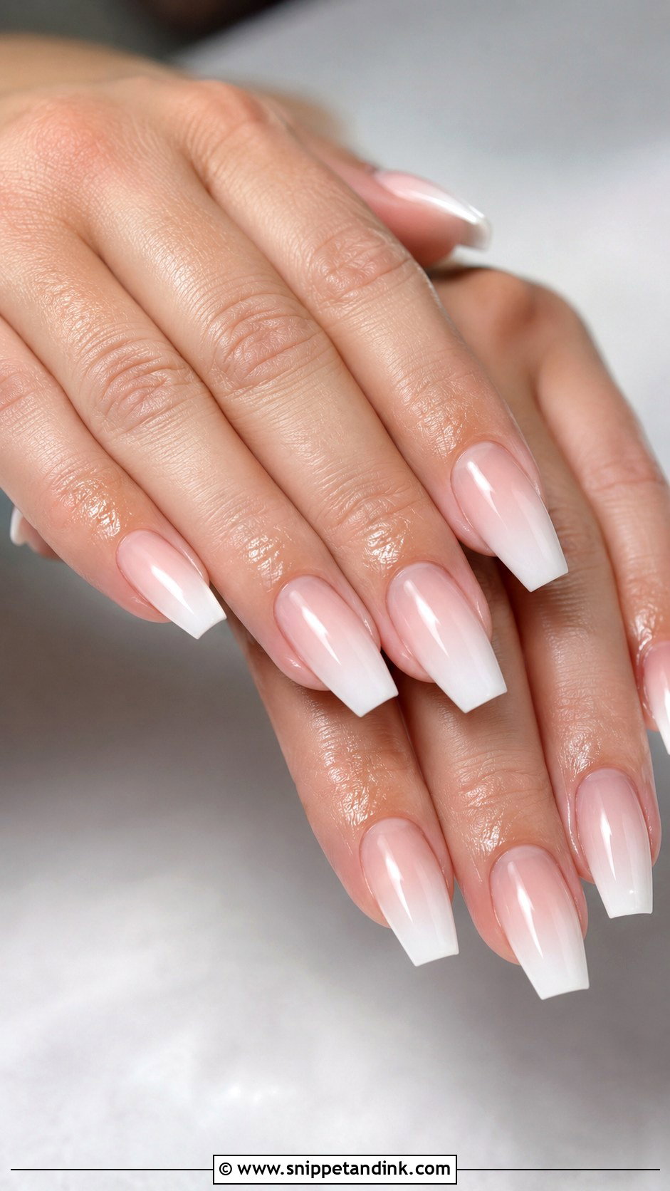 Baby Boomer Acrylic Wedding Nails - Snippet and Ink - 20 Acrylic Nails for Wedding