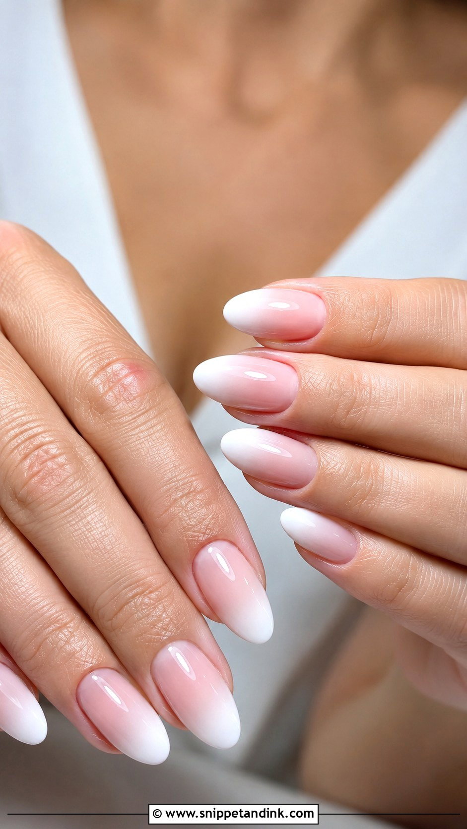 Baby Boomer Bridal Nails - Snippet and Ink - 30 Bridal Nail Designs