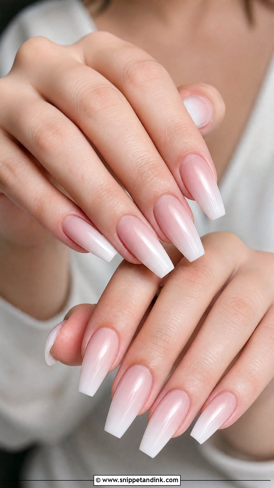 Baby Boomer Bridal Nails - Snippet and Ink - 35 Classy Bridal Wedding Nails for Bride