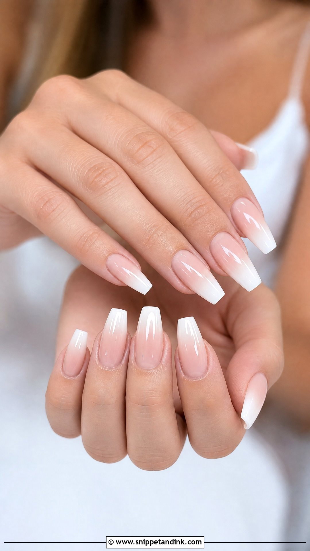 Baby Boomer Bridal Nails - Snippet and Ink - 25 Bridal Nail Art Designs