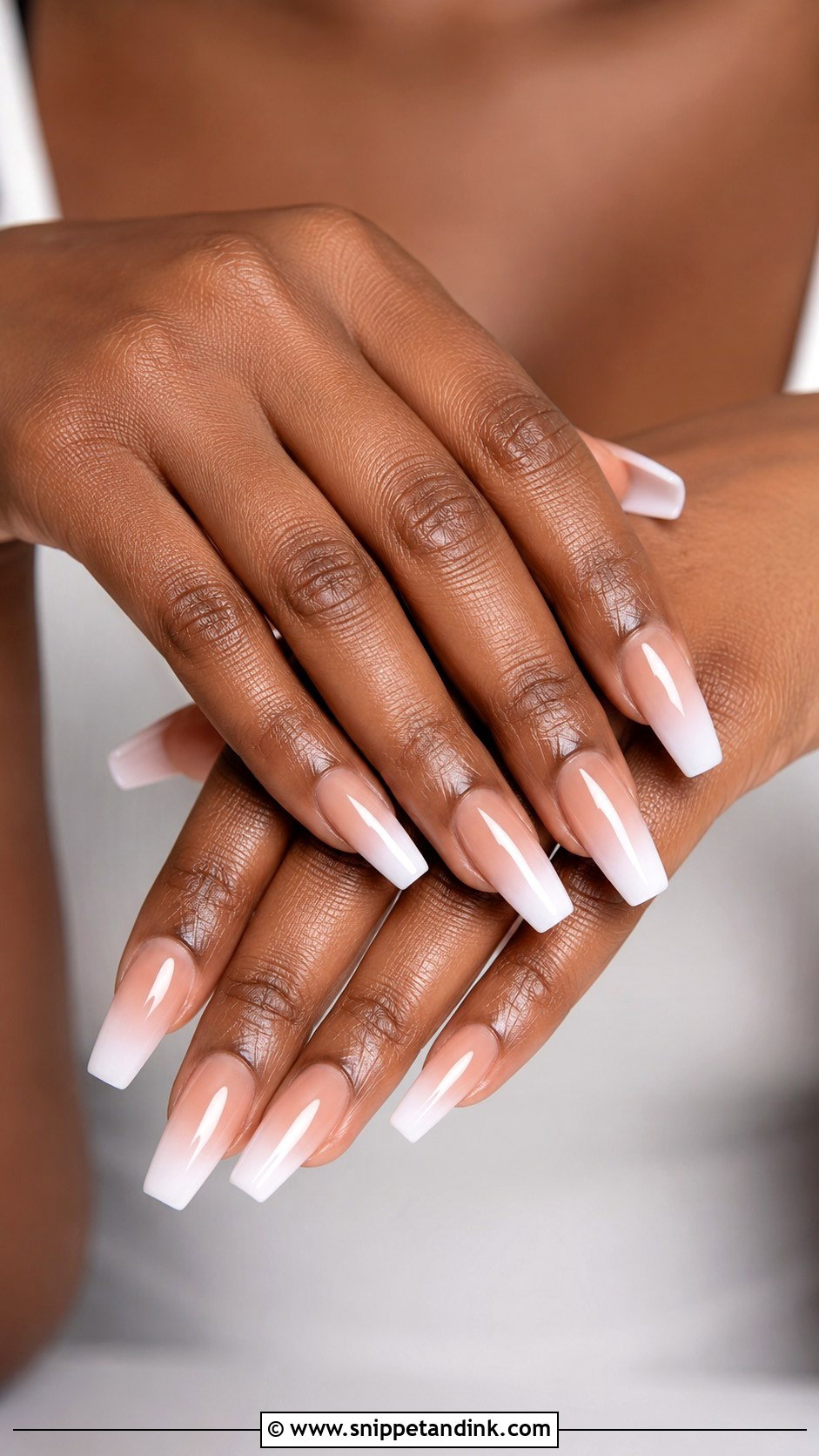 Baby Boomer Bridal Nails For Black Women - Snippet and Ink - 20 Bridal Nails Black Women