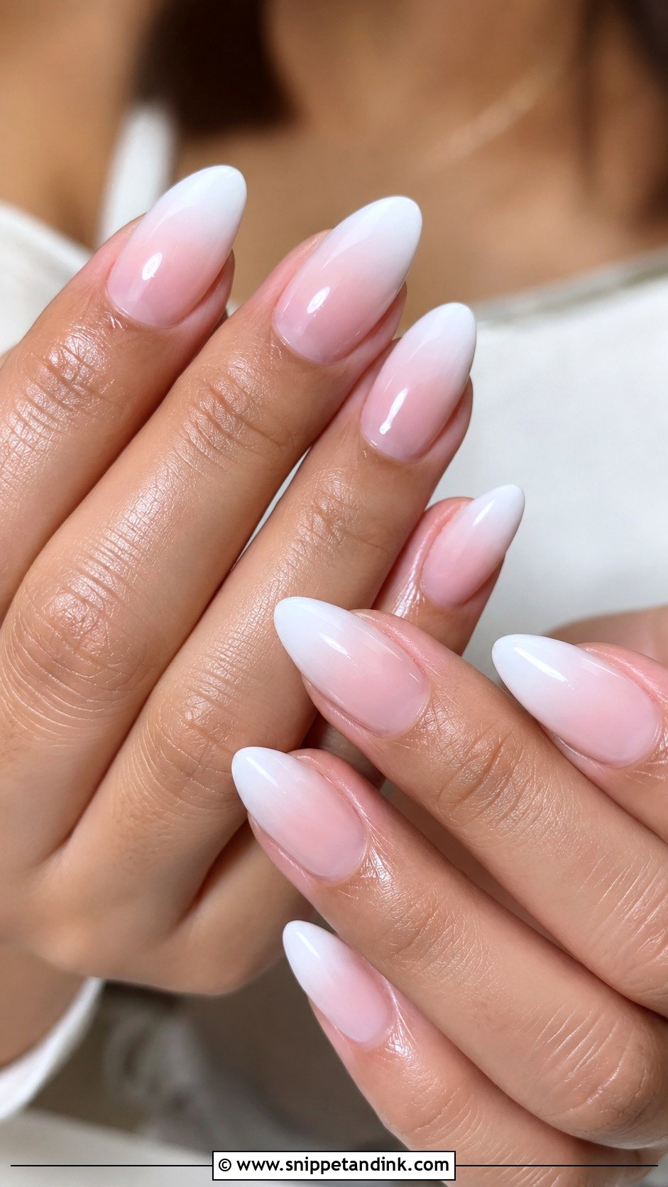 Baby Boomer Bridal Nails - Snippet and Ink - 20 Bridal Nail Color Ideas