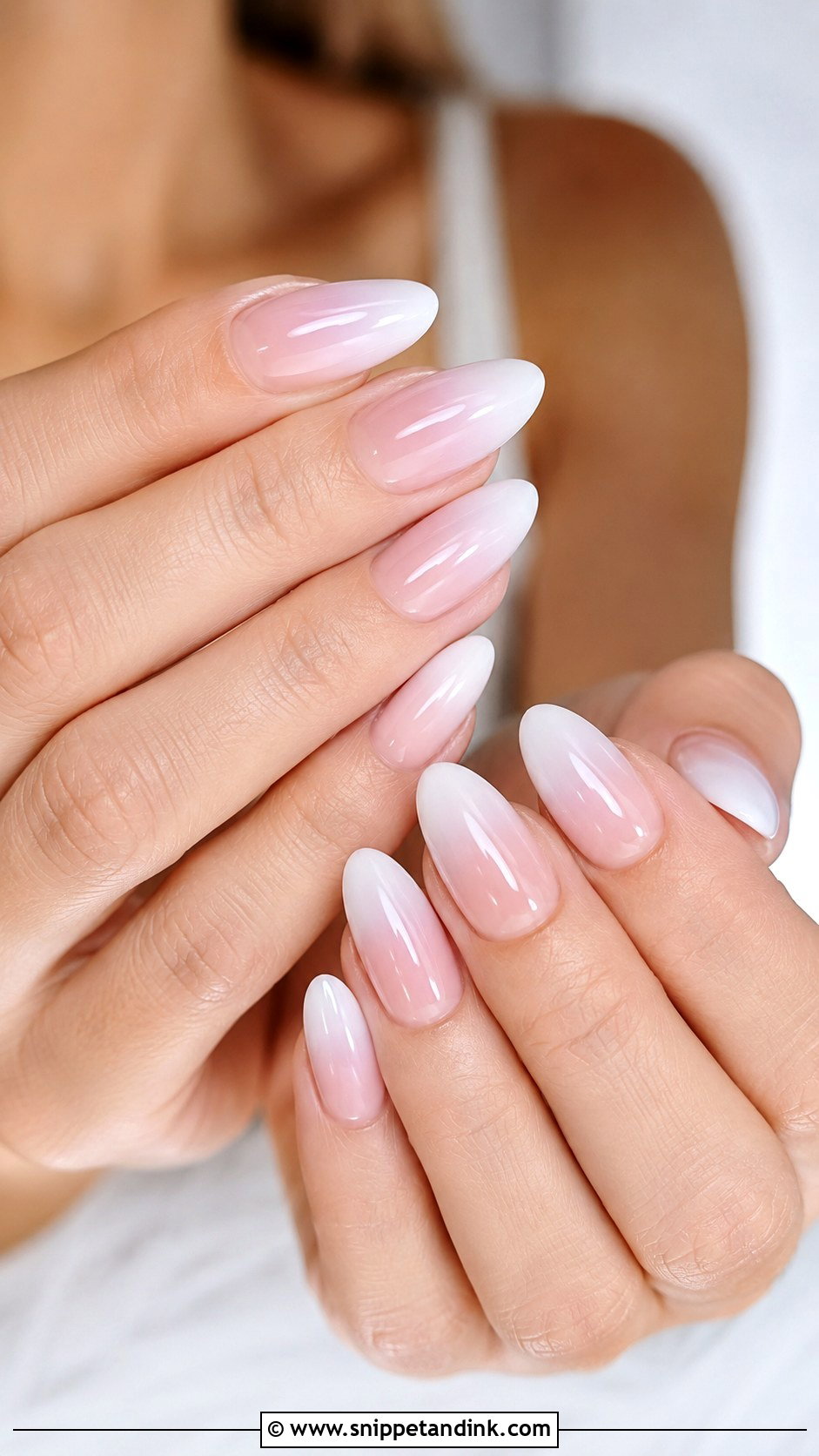 Baby Boomer Bride Nails - Snippet and Ink - 30 Elegant Bride Nails Wedding