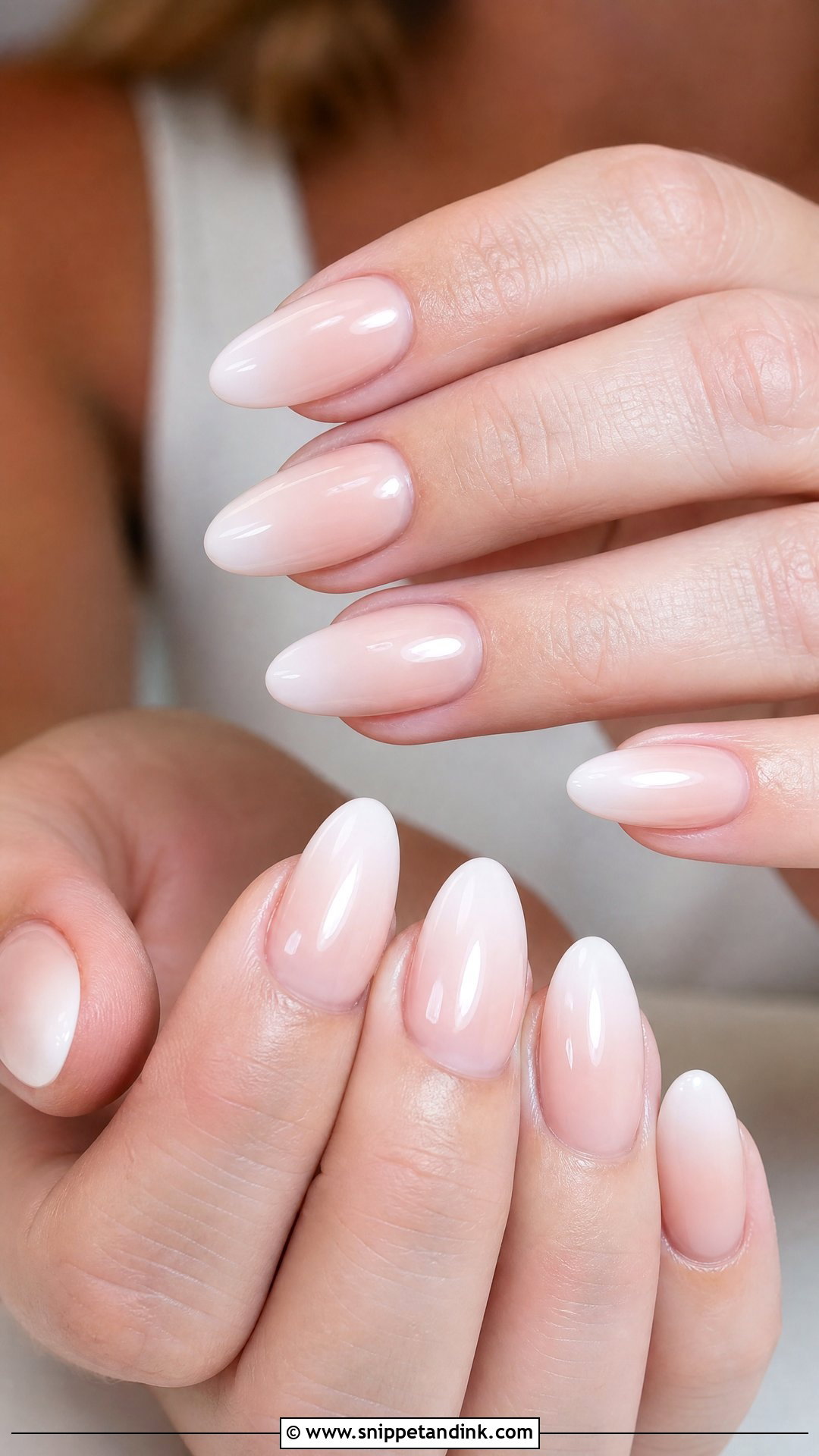 Baby Boomer Bridesmaid Nails - Snippet and Ink - 25 Elegant Bridesmaid Wedding Nails