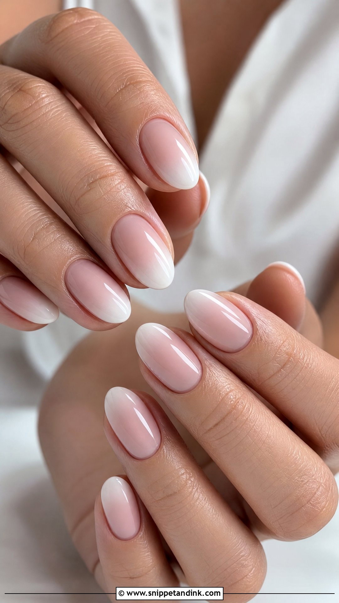 Baby Boomer Short Bridal Nails - Snippet and Ink - 25 Short Bridal Nails