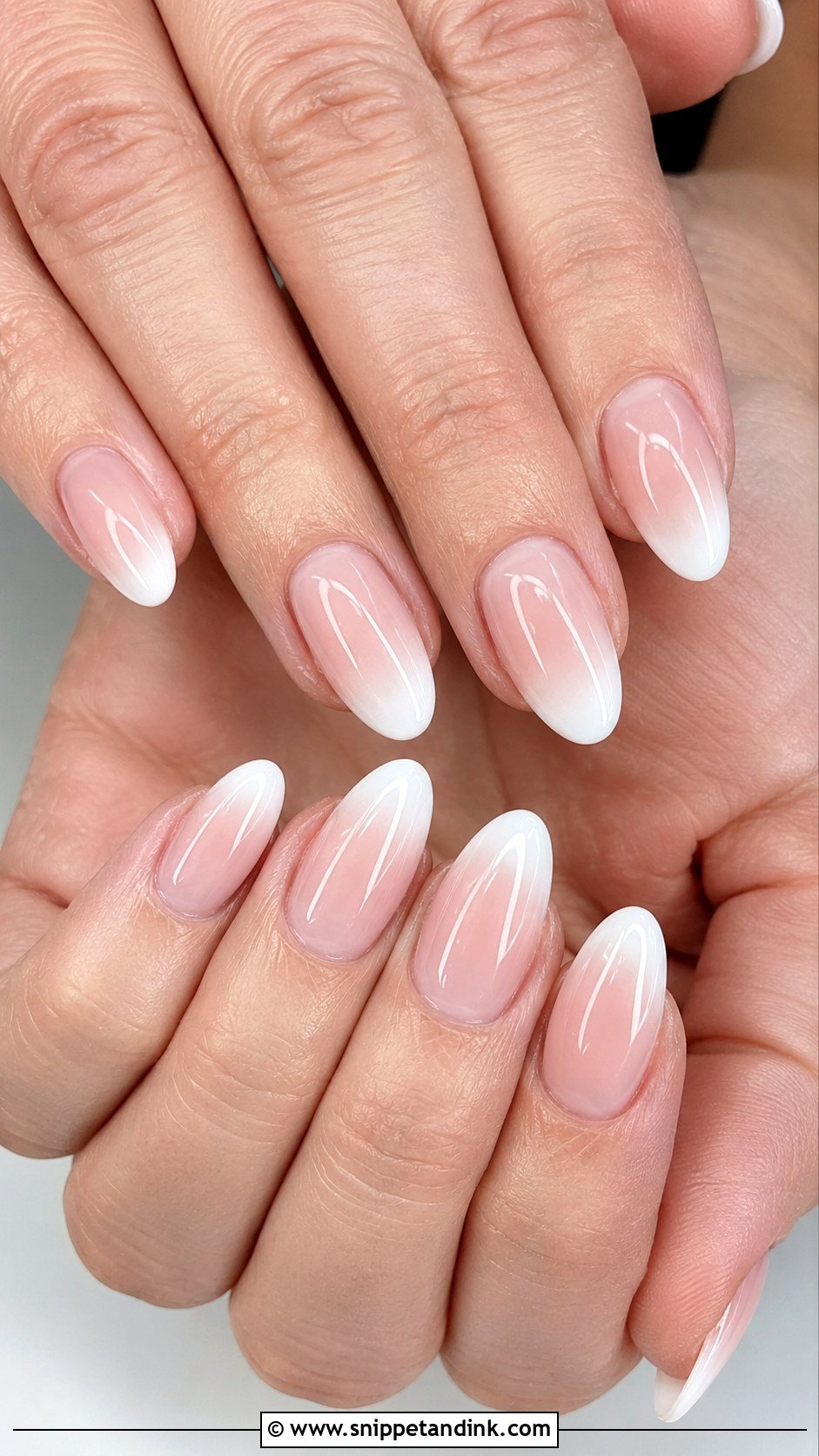 Baby Boomer Wedding Nails - Snippet and Ink - 20 Aesthetic Wedding Nails