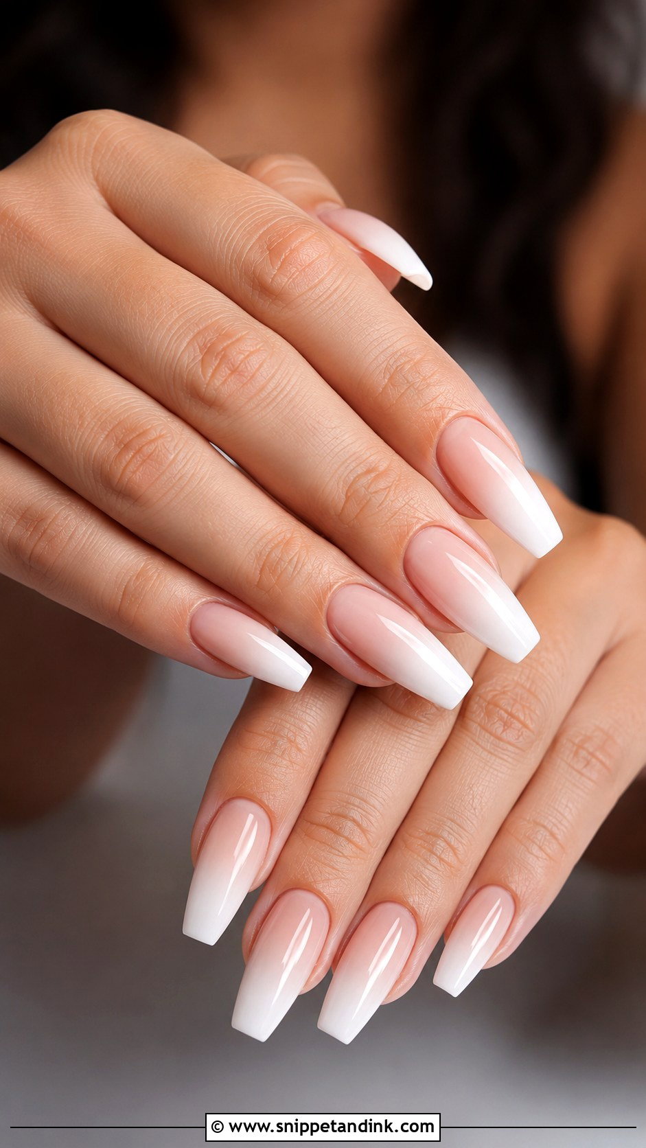 Baby Boomer Wedding Nails - Snippet and Ink - 20 Simple Wedding Day Nails for Bride