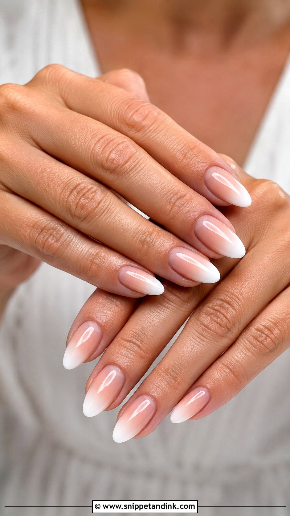Baby Boomer Wedding Nails - Snippet and Ink - 20 Simple Wedding Nail Ideas