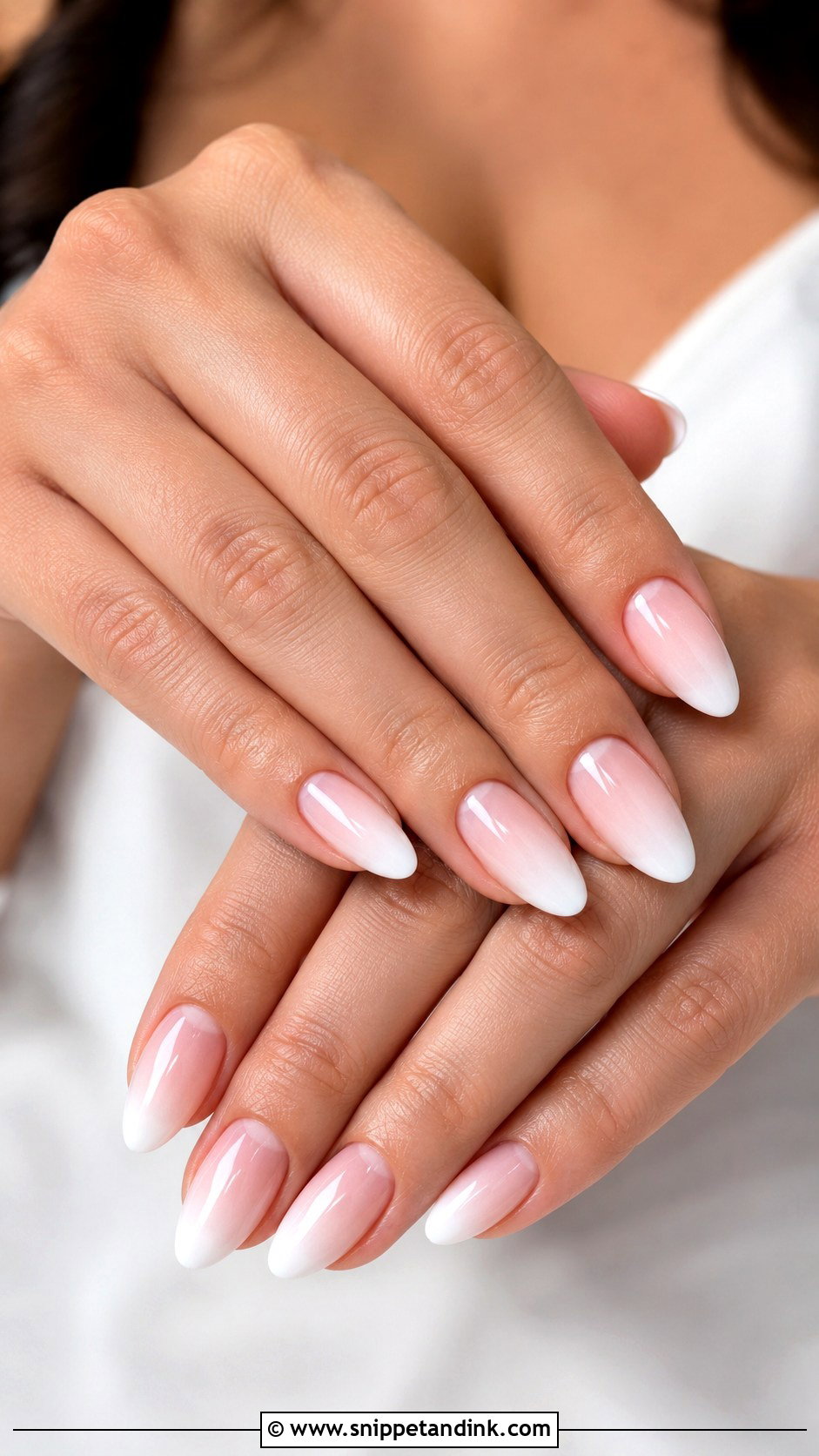 Baby Boomer Wedding Nails - Snippet and Ink - 30 Elegant Nail Art Wedding Ideas