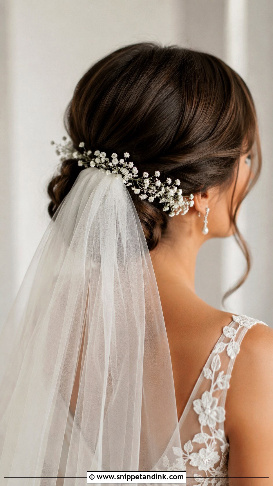 Baby Breath Veil Wedding Hair - Snippet and Ink - 15 Wedding Hair with Baby Breath Ideas