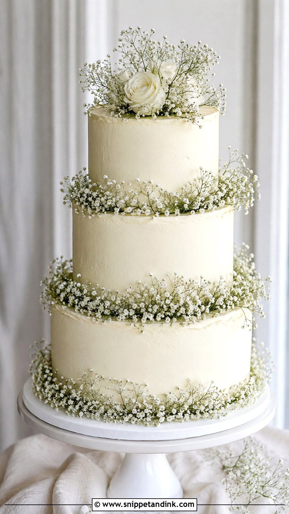 Baby Breath Wedding Cake - Snippet and Ink - 25 Flowers for Wedding Cake Ideas