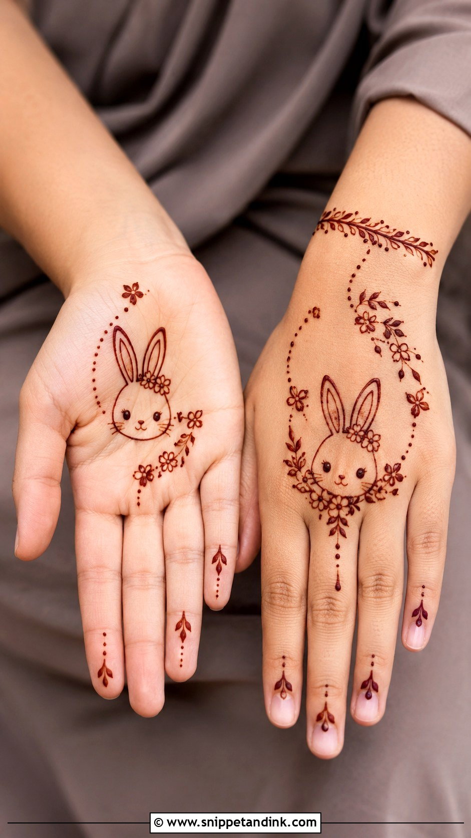 Baby Bunny Mehndi Design - Snippet and Ink - 35 Baby Mehndi Design Ideas