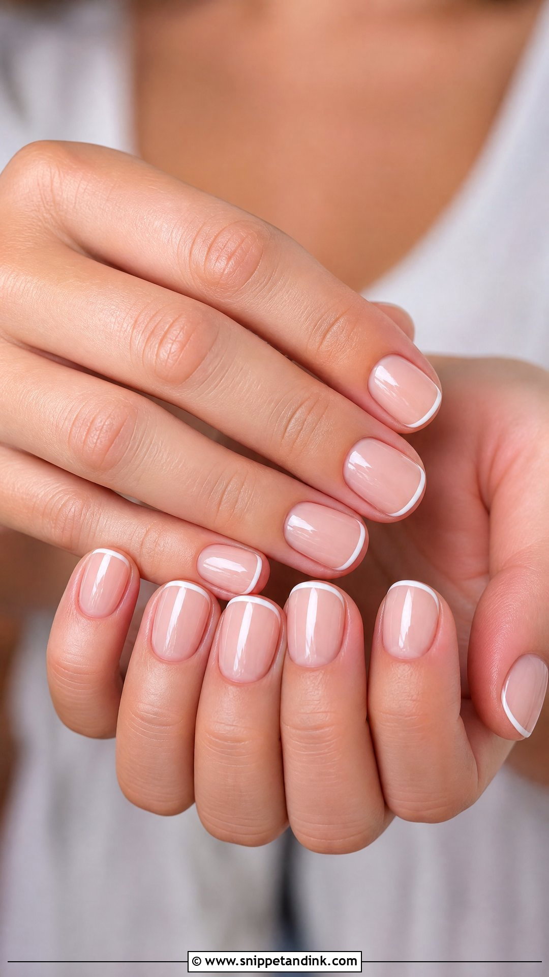 Baby French Bridesmaid Nails - Snippet and Ink - 20 Nails for a Wedding Bridesmaid