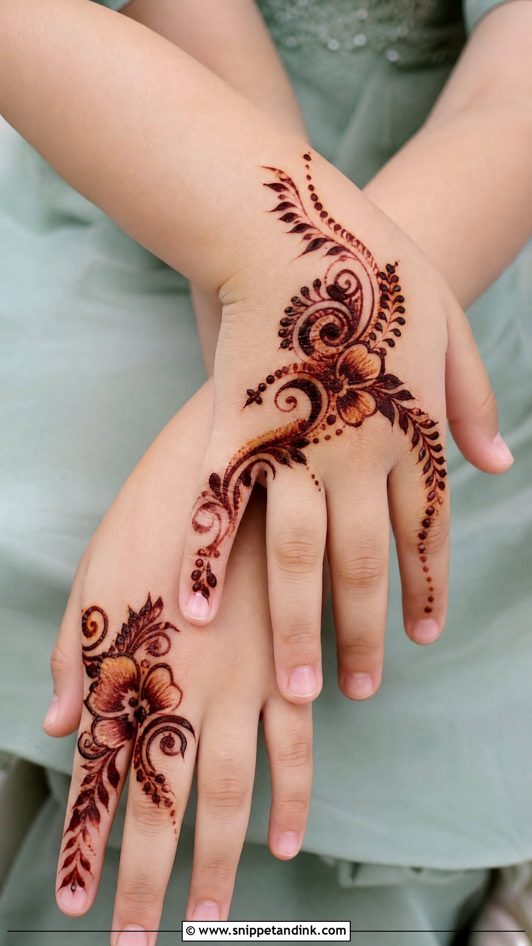 Baby Girl Arabic Mehndi Design - Snippet and Ink - 30 Baby Girl Mehndi Design Ideas