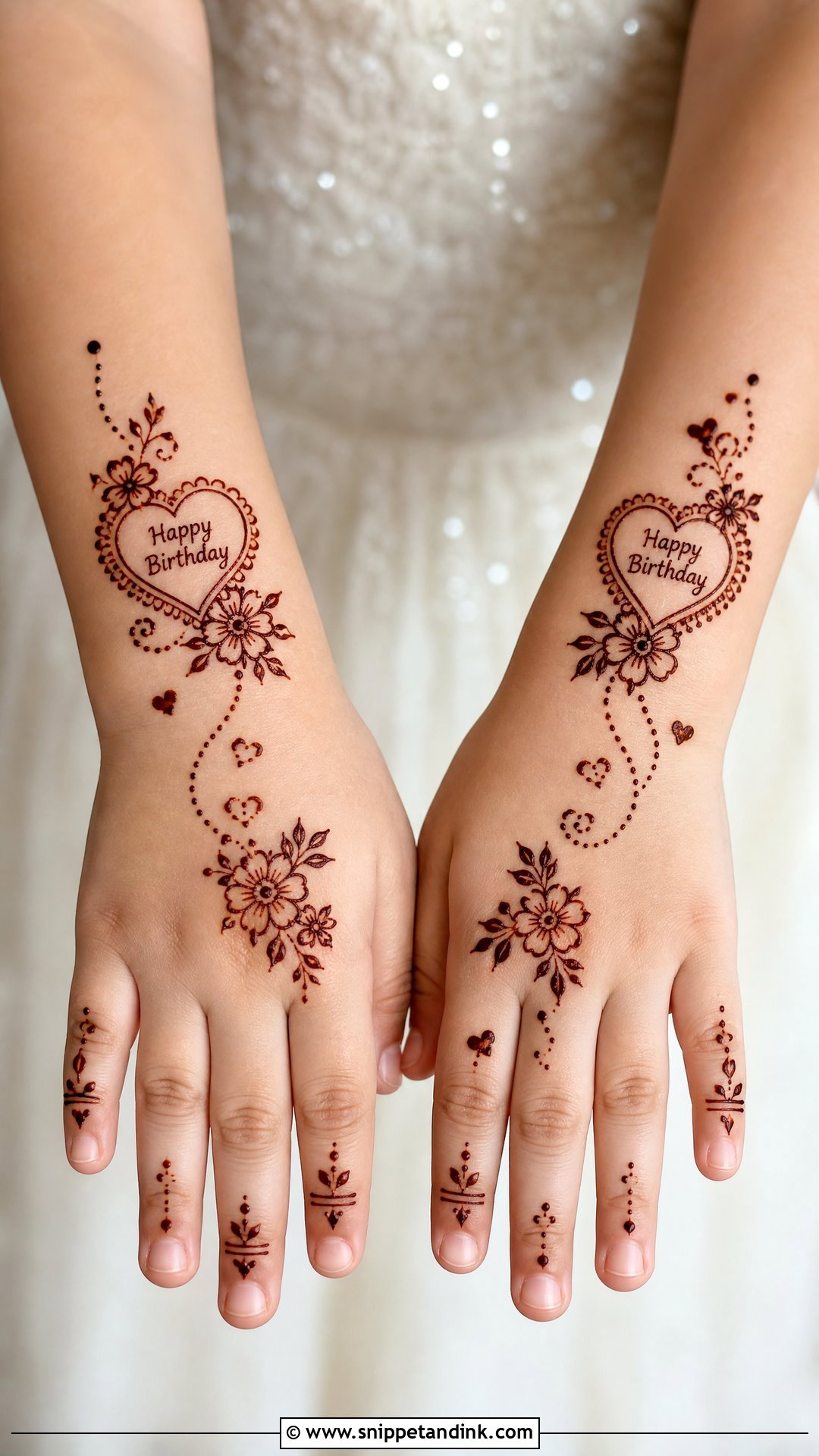 Baby Girl Birthday Mehndi Design - Snippet and Ink - 30 Baby Girl Mehndi Design Ideas