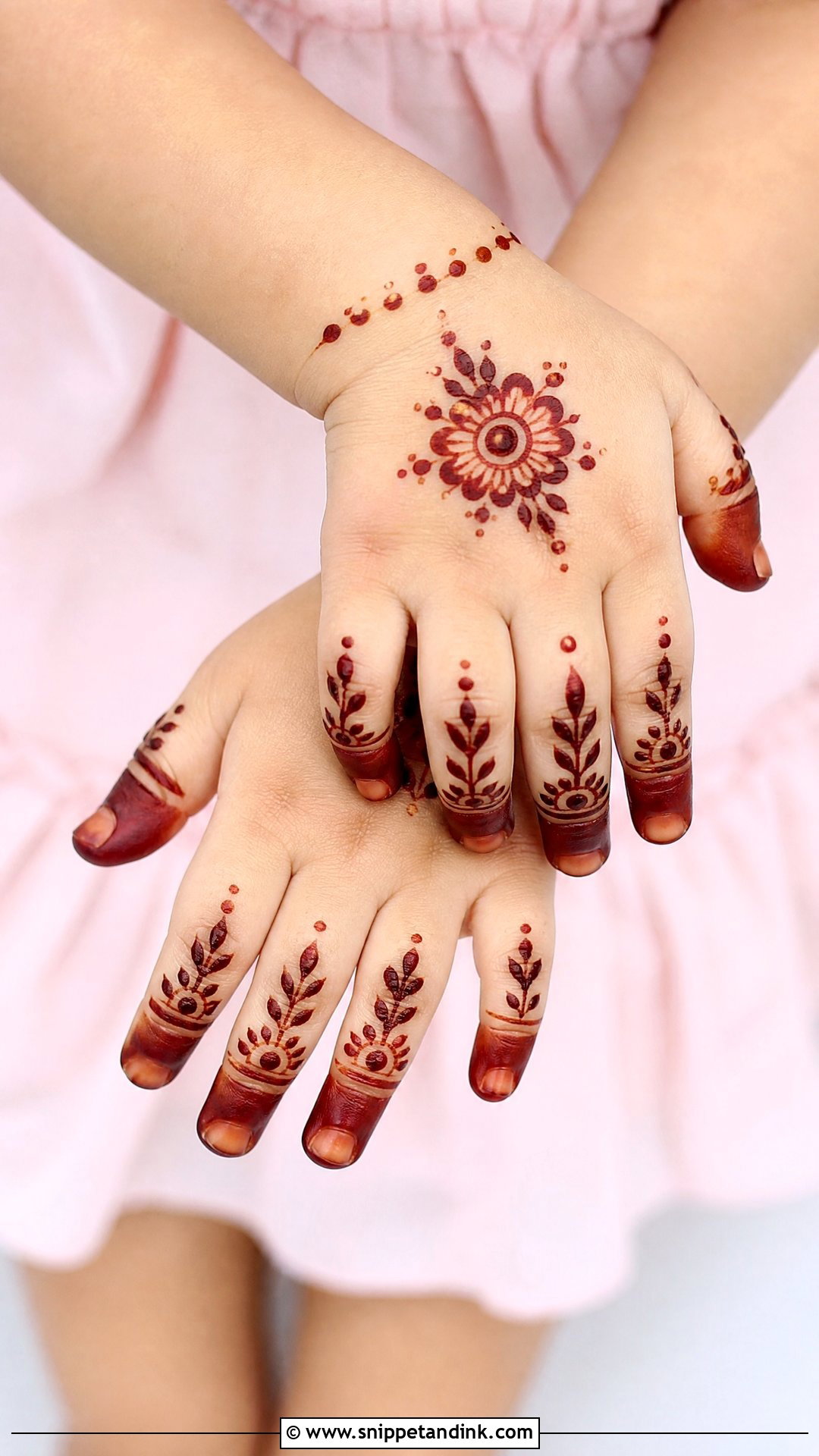 Baby Girl Finger Mehndi Design - Snippet and Ink - 30 Baby Girl Mehndi Design Ideas
