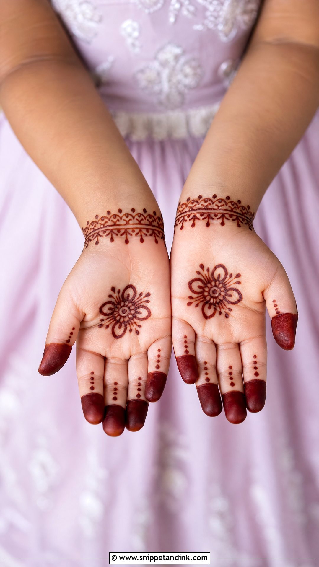 Baby Girl Front Hand Mehndi Design - Snippet and Ink - 30 Baby Girl Mehndi Design Ideas