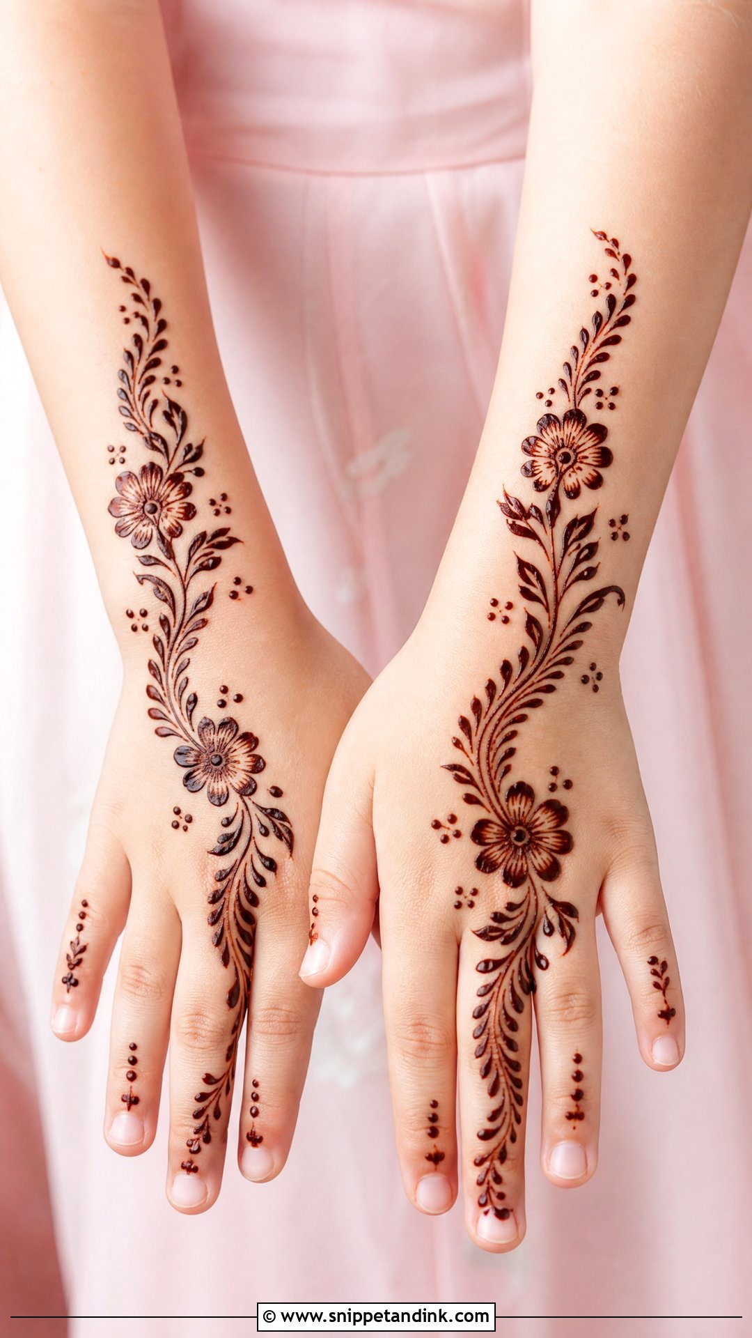 Baby Girl Gulf Mehndi Design - Snippet and Ink - 30 Baby Girl Mehndi Design Ideas