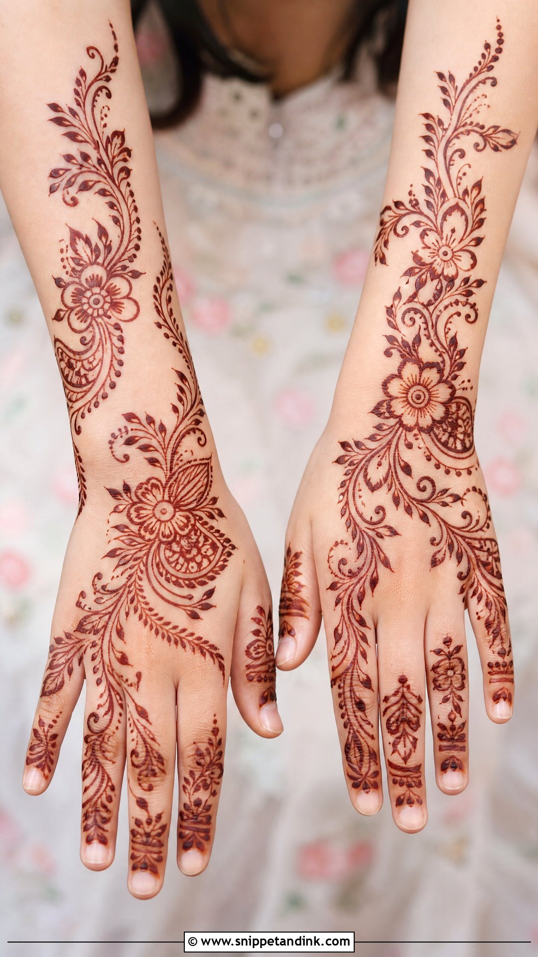 Baby Girl Indo Arabic Mehndi Design - Snippet and Ink - 30 Baby Girl Mehndi Design Ideas