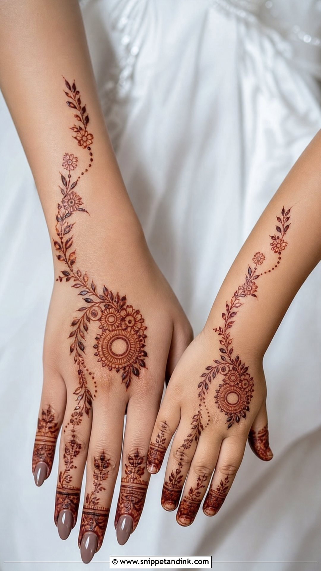 Baby Girl Matching Mom Mehndi Design - Snippet and Ink - 30 Baby Girl Mehndi Design Ideas