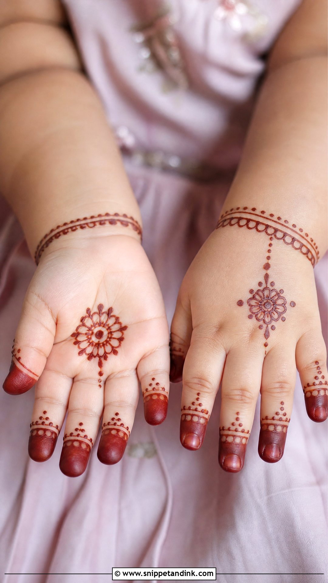 Baby Girl Minimal Mehndi Design - Snippet and Ink - 30 Baby Girl Mehndi Design Ideas